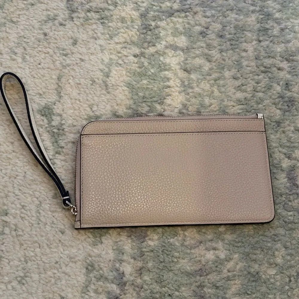 Kate Spade Taupe Card Holder and Wallet